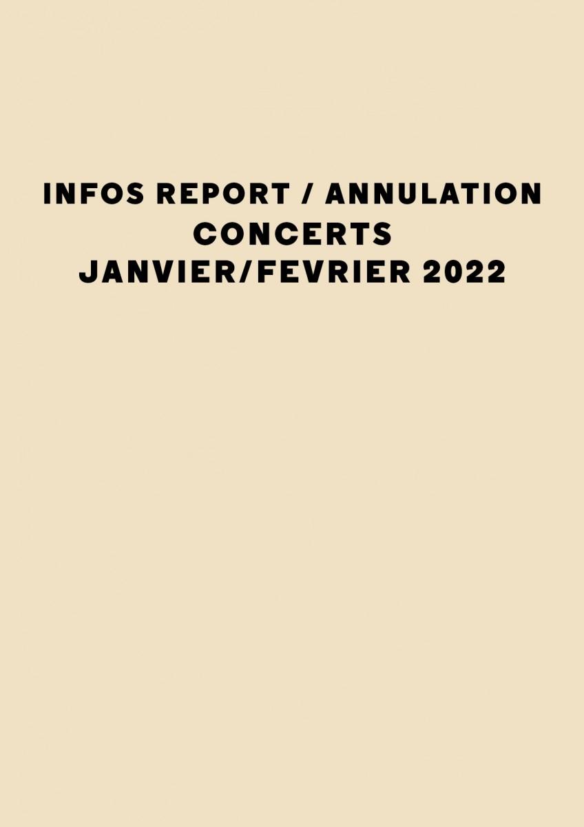 INFOS REPORT JANVIER/ FEVRIER 2022
